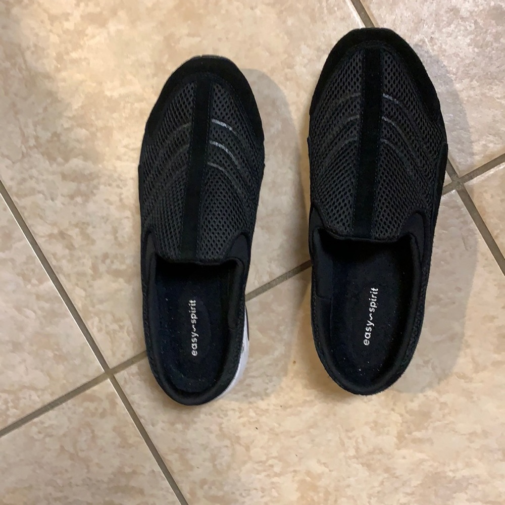 Easy Spirit Black Traveltime women mule comfortable shoes Orthotic worn once